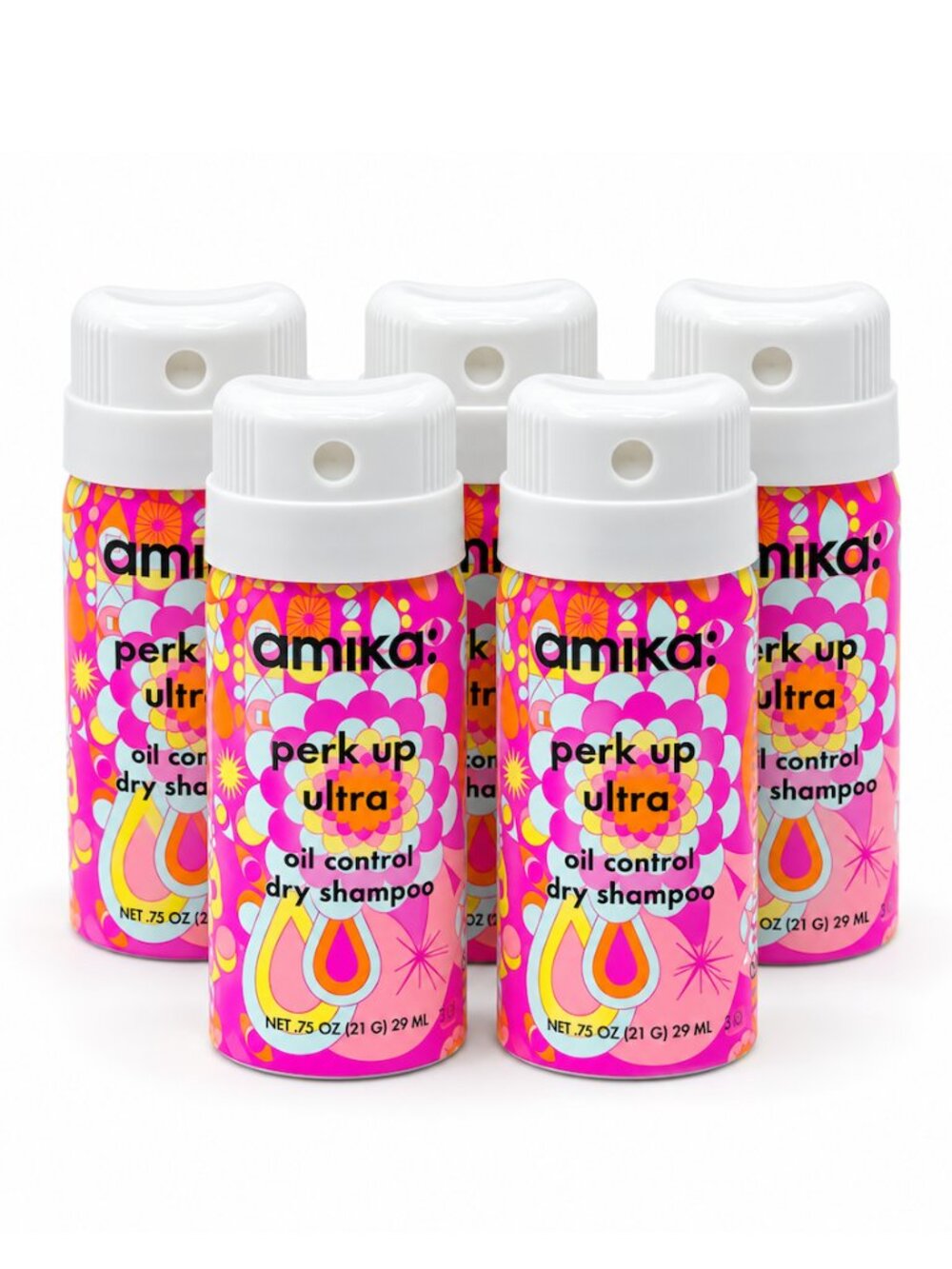 amika Perk Up Ultra Oil Control Dry Shampoo – 5 Pack, Travel Size